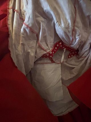 Traje Flamenca Rojo Lunares Blanco