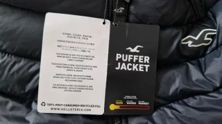Puffer jacket, Chaqueta Hollister acolchada negra
