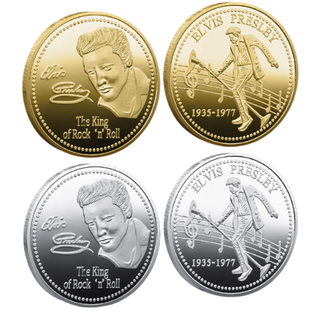 ELVIS 2 MONEDAS + ESTUCHE DE COLECCIÓN