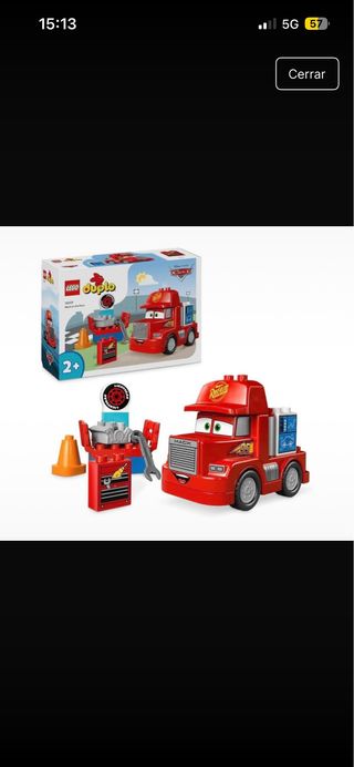 LEGO Duplo Mack Cars Disney Pixar NUEVO