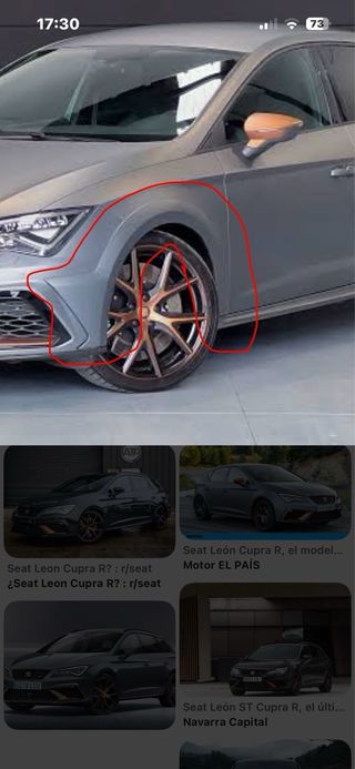 Kit pasos de rueda Leon Cupra R