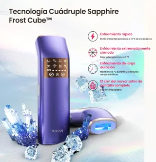 Depiladora Láser Salloot Triple Pulso Morada