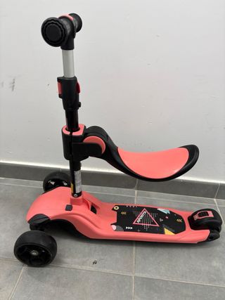 Patinete infantil 3 ruedas con asiento