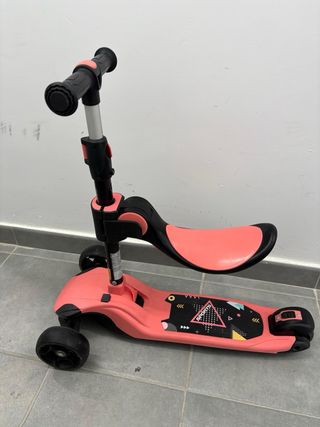 Patinete infantil 3 ruedas con asiento