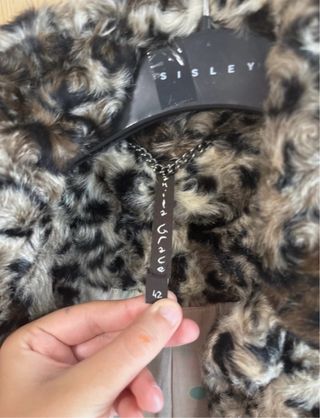 Pellicciotto Manila Grace animalier manica 3/4