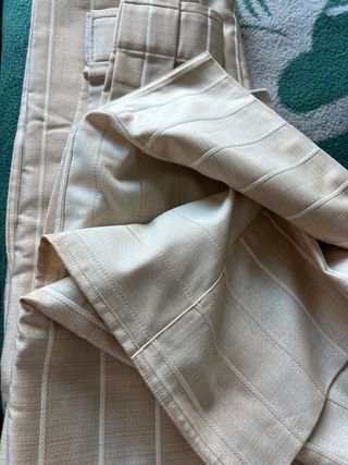 juego de Cortinas beige grandes y gruesas