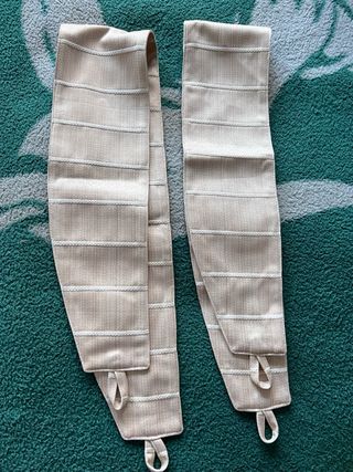 juego de Cortinas beige grandes y gruesas