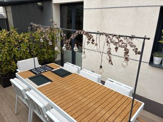 Mesa Comedor exterior 8pax Madera y Aluminio