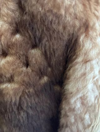 Pelliccia sintetica marrone vintage donna