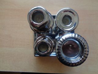 Portavelas  plateado