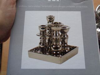 Portavelas  plateado