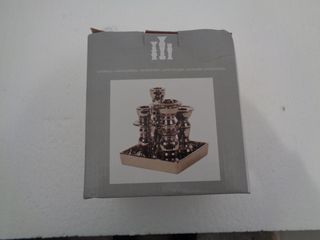 Portavelas  plateado