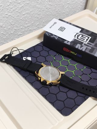 Reloj BORUSE Cronógrafo Negro y Dorado