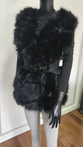 Chaleco Piel Sintética Negro