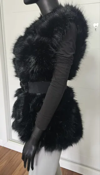 Chaleco Piel Sintética Negro