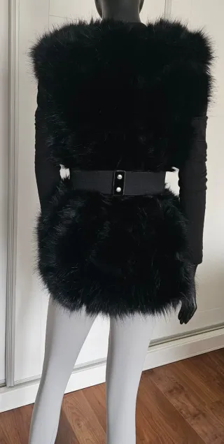 Chaleco Piel Sintética Negro