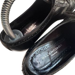 Balenciaga Oxford Tacón Piel Negra Mujer