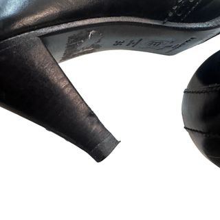 Balenciaga Oxford Tacón Piel Negra Mujer