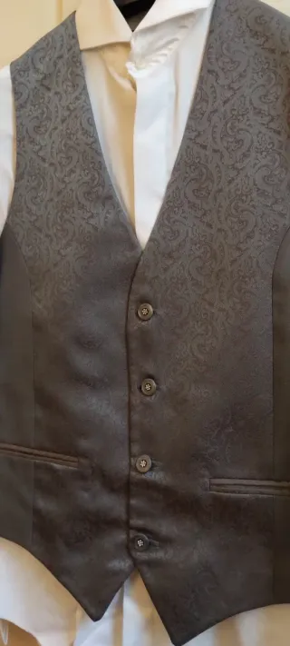 Traje de Novio Seda Español Gris