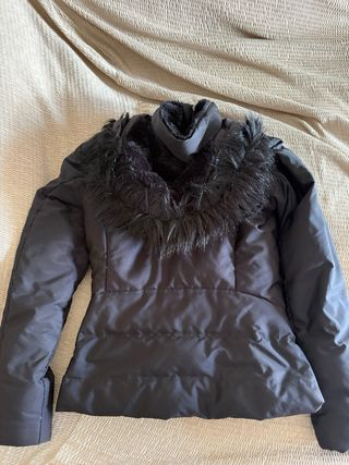 Chaquetón Zara Negro Mujer