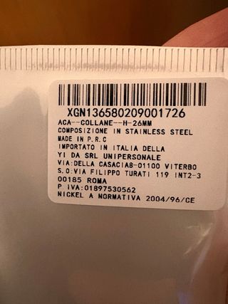 Collana Miss Maylee Acciaio Inossidabile