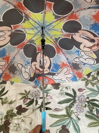 Lote 2 Paraguas Infantiles Paw Patrol y Mickey