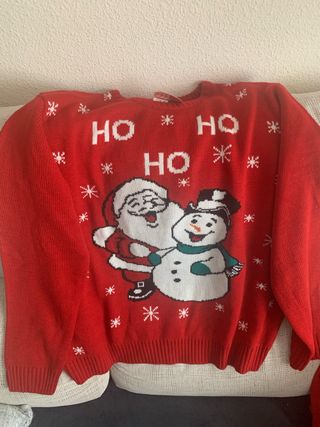 Jersey Navideño Papá Noel y Muñeco Nieve