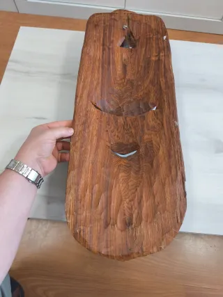 Máscara africana de madera indu Artesanal figura