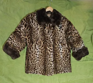 Chaquetón vintage ocelote talla 44