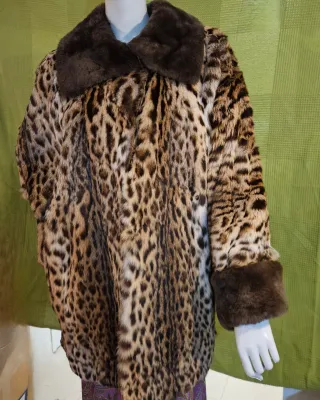 Chaquetón vintage ocelote talla 44