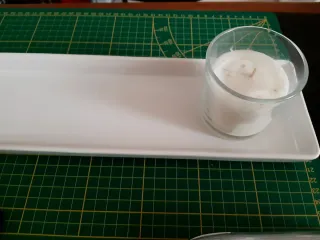 Ikea. Bandeja Portavelas. Cerámica Blanca