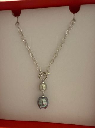 Collar Majorica Perlas Grises y Multicolor