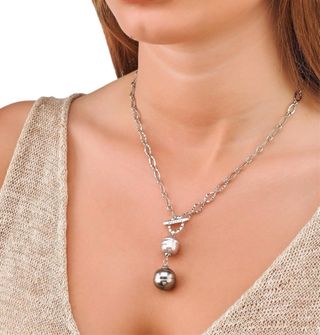 Collar Majorica Perlas Grises y Multicolor