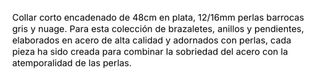 Collar Majorica Perlas Grises y Multicolor