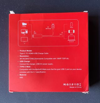 Cavo C a HDMI con Ricarica USB Switch