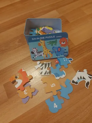Puzzle infantil Six-in-One Puzzle Animal