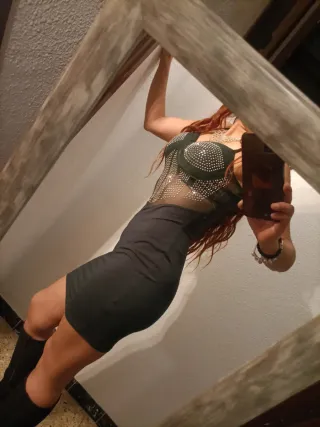 Vestido corto mujer   verde