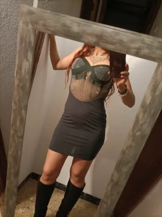 Vestido corto mujer   verde