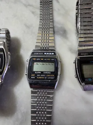 Lote 3 relojes digitales Casio, Seiko, Convoy