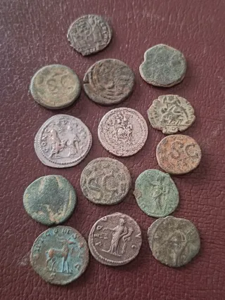 Lote monedas romanas antiguas