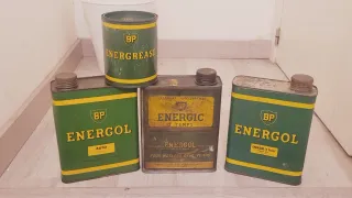 Lote 4 latas aceite BP antiguas