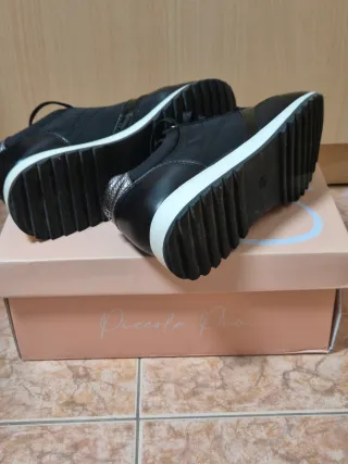 Botines negros y plateados mujer