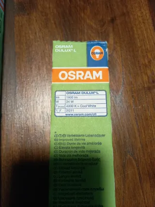 Lote 2 bombillas Osram DULUX L 24W