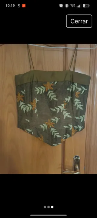 Vestido de fiesta verde oliva