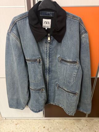 Chaqueta Zara Denim Hombre L Nueva