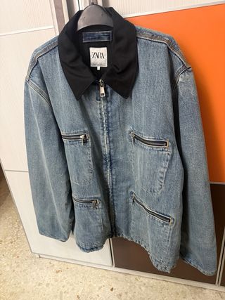 Chaqueta Zara Denim Hombre L Nueva