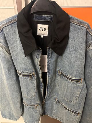 Chaqueta Zara Denim Hombre L Nueva