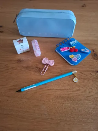 Set cancelleria azzurro