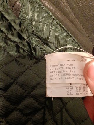 Chaqueta piel hombre