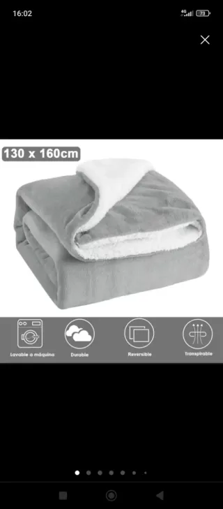Manta Sherpa 130x160 cm NUEVA. OFERTAAAAAAA